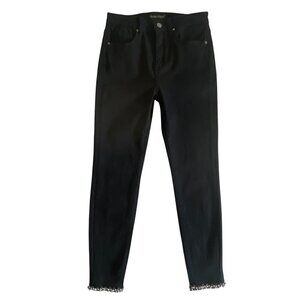 Frank Lyman Rhinestone Pearl High Waist Ankle Jeans 4-6​​​​​